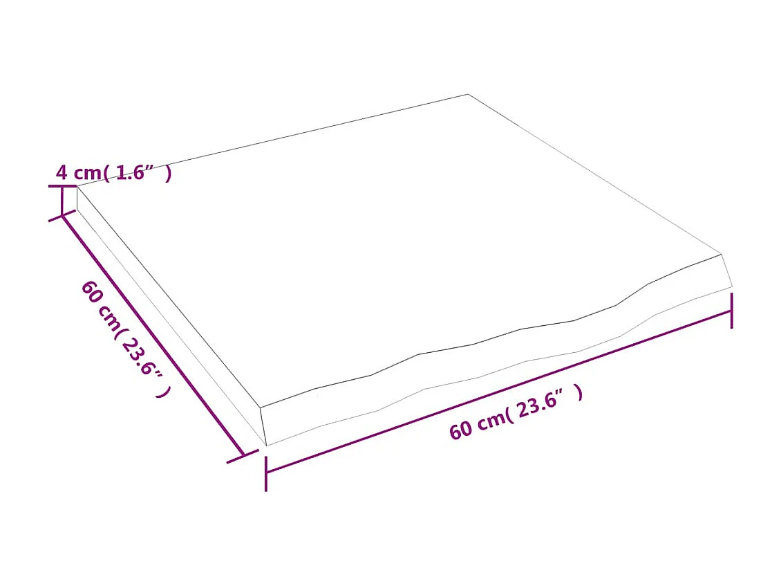 Lichtbruine wandplank van massief behandeld eikenhout