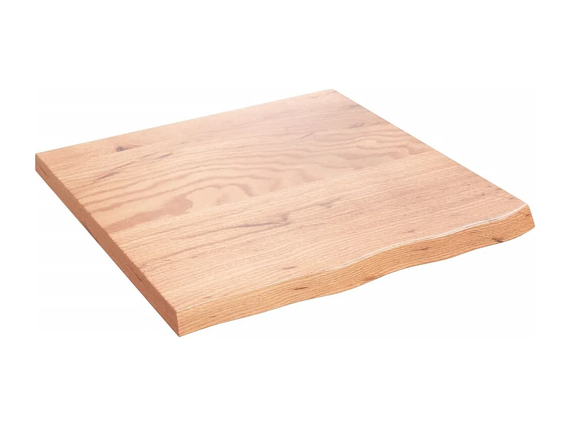 Lichtbruine wandplank van massief behandeld eikenhout