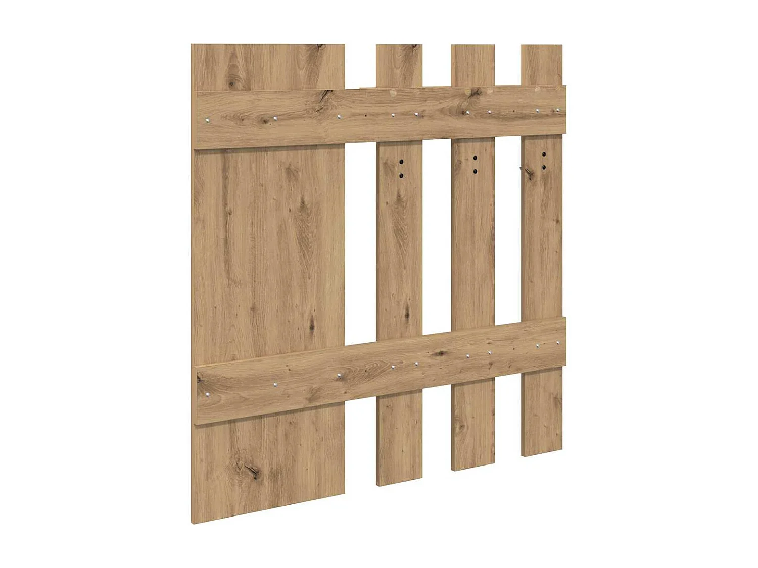 Wandkapstok met spiegel Artisan eiken 100 x 10 x 100 cm