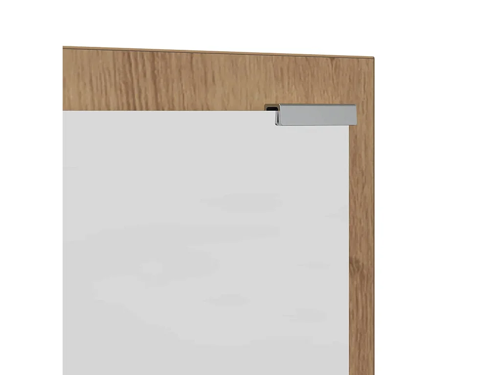 Wandkapstok met spiegel Artisan eiken 100 x 10 x 100 cm