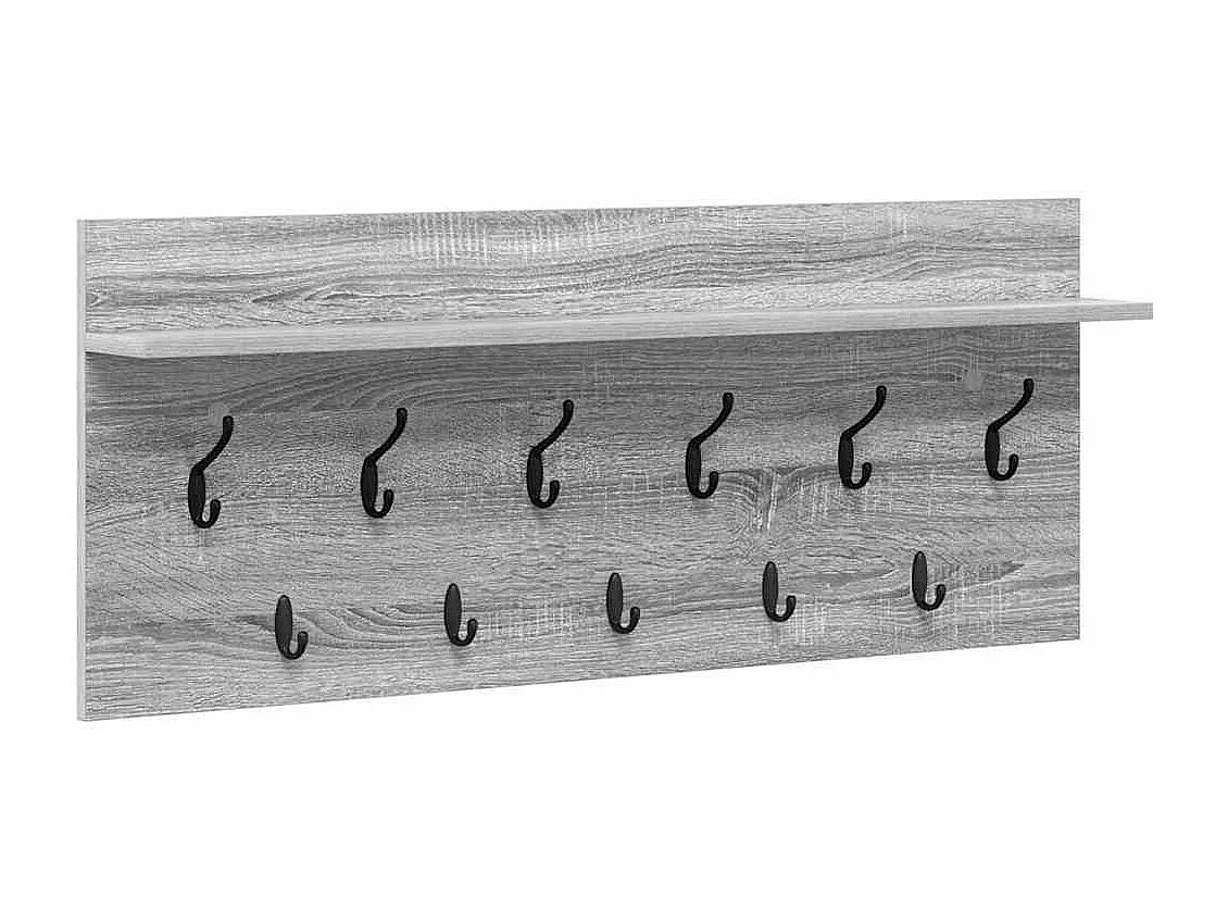 Porte-manteau mural avec étagère Sonoma gris Bois d'ingénierie