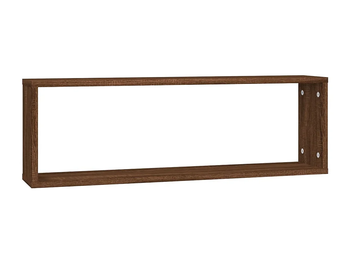 Kubus Wandplanken 4 stuks Bruin Eiken 80x15x26,5 cm