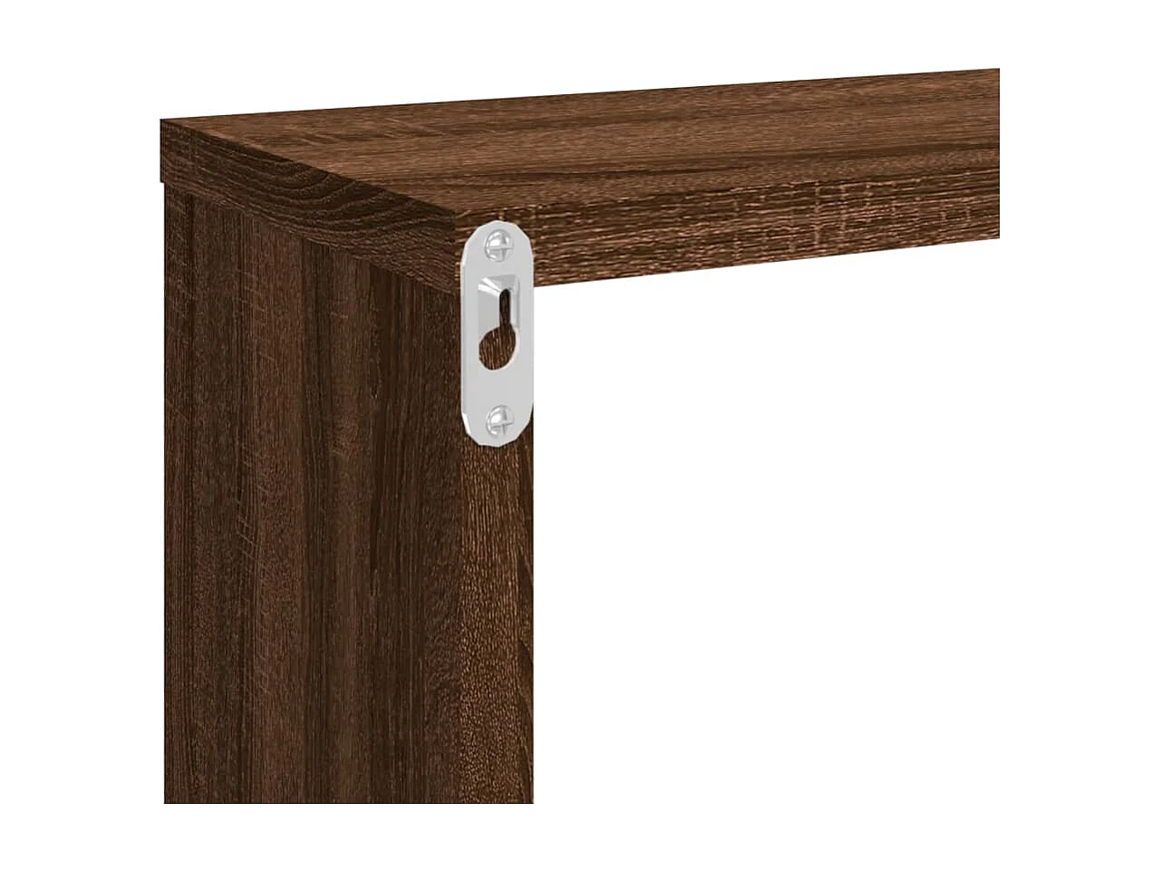 Mensole da parete a cubo 4 pezzi Rovere marrone 80x15x26,5 cm