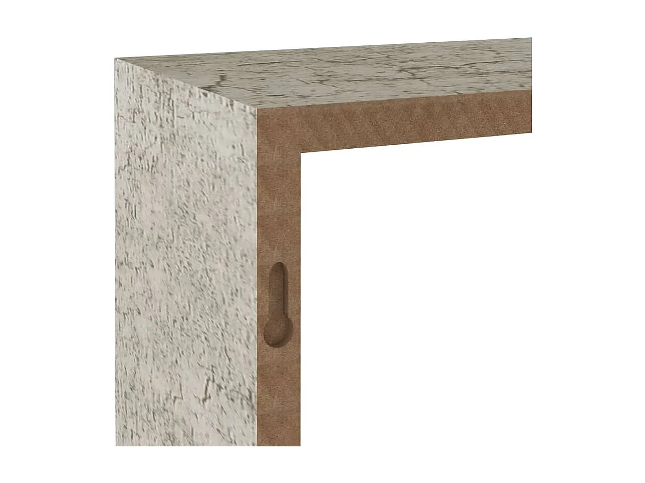 Mensole da parete a cubo da 3 pezzi, grigio cemento