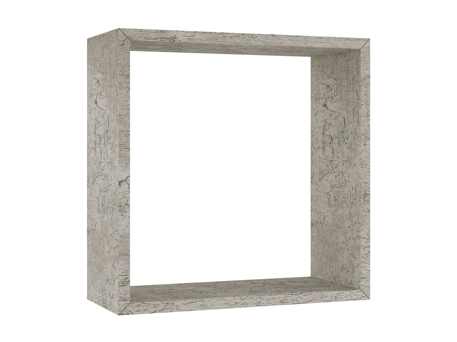 Estantes de pared cúbicos de 3 piezas, gris hormigón