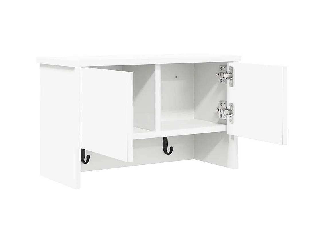 Perchero de pared Blanco 50 x 20 x 30 cm Madera de ingeniería