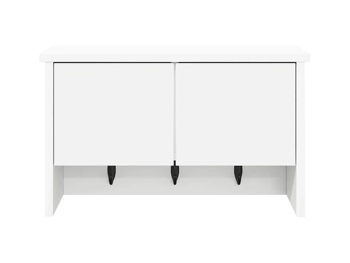 Perchero de pared Blanco 50 x 20 x 30 cm Madera de ingeniería