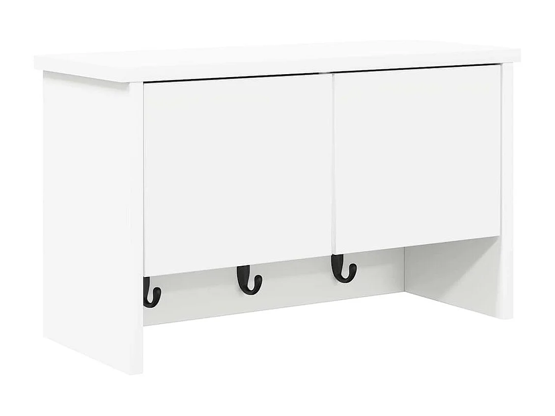 Porte-manteau mural Blanc 50 x 20 x 30 cm Bois d'ingénierie