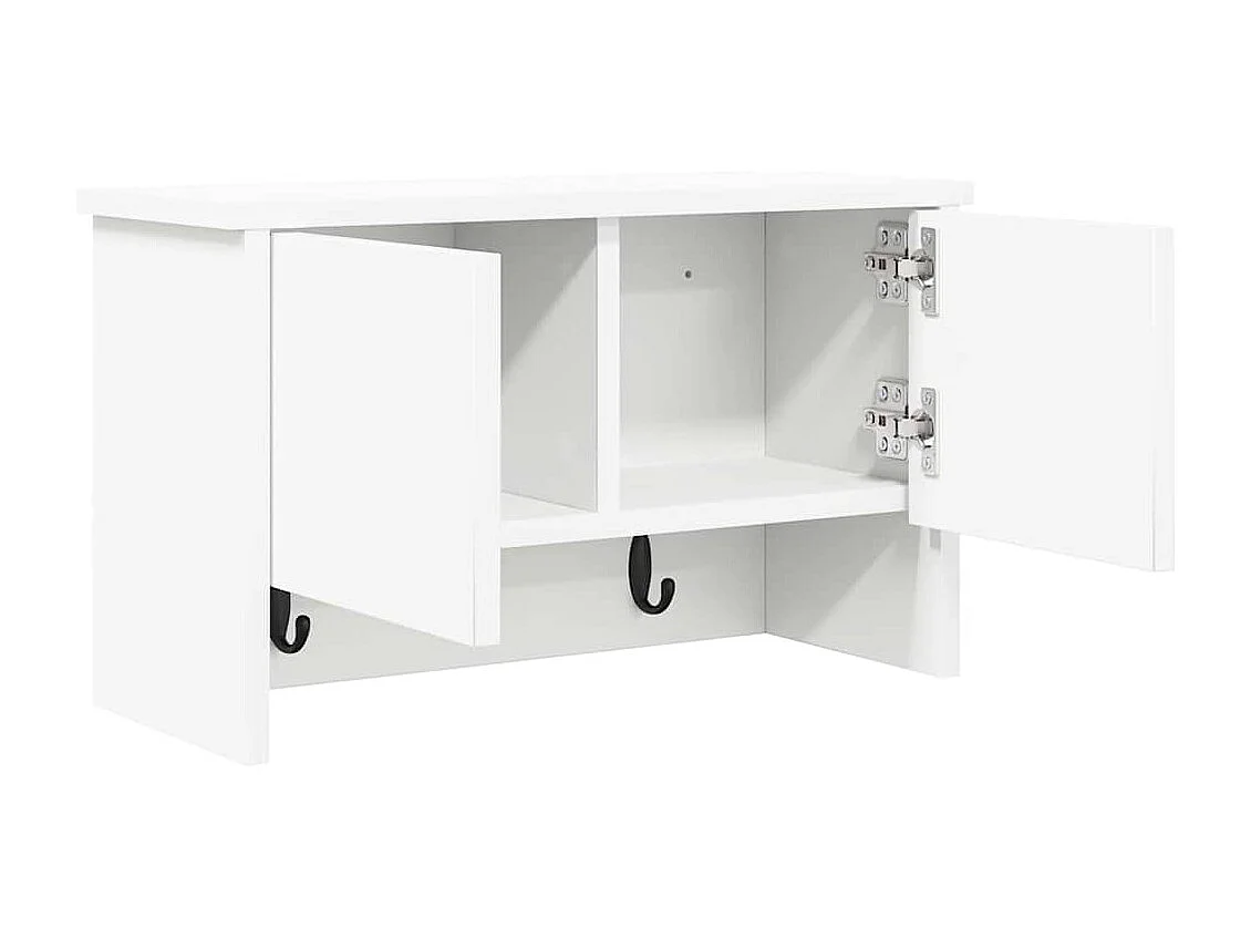 Porte-manteau mural Blanc 50 x 20 x 30 cm Bois d'ingénierie