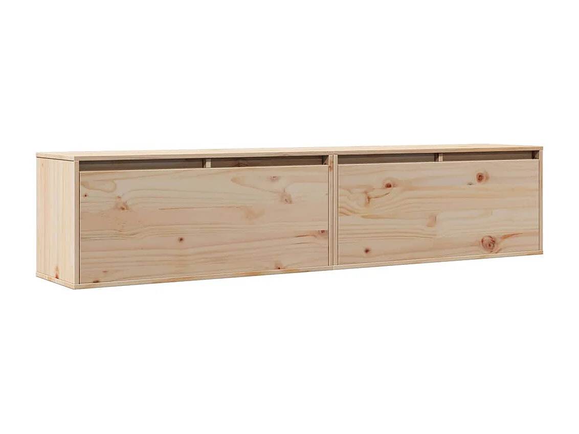 Armoires murales 2 pcs 80x30x35 cm Bois de pin massif