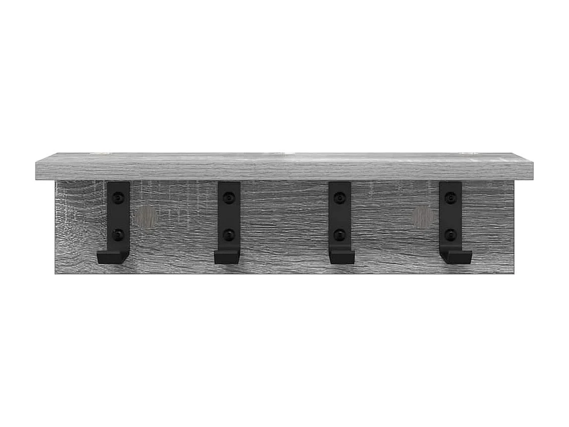 Perchero de pared Sonoma gris 40 x 10,5 x 10,5 cm