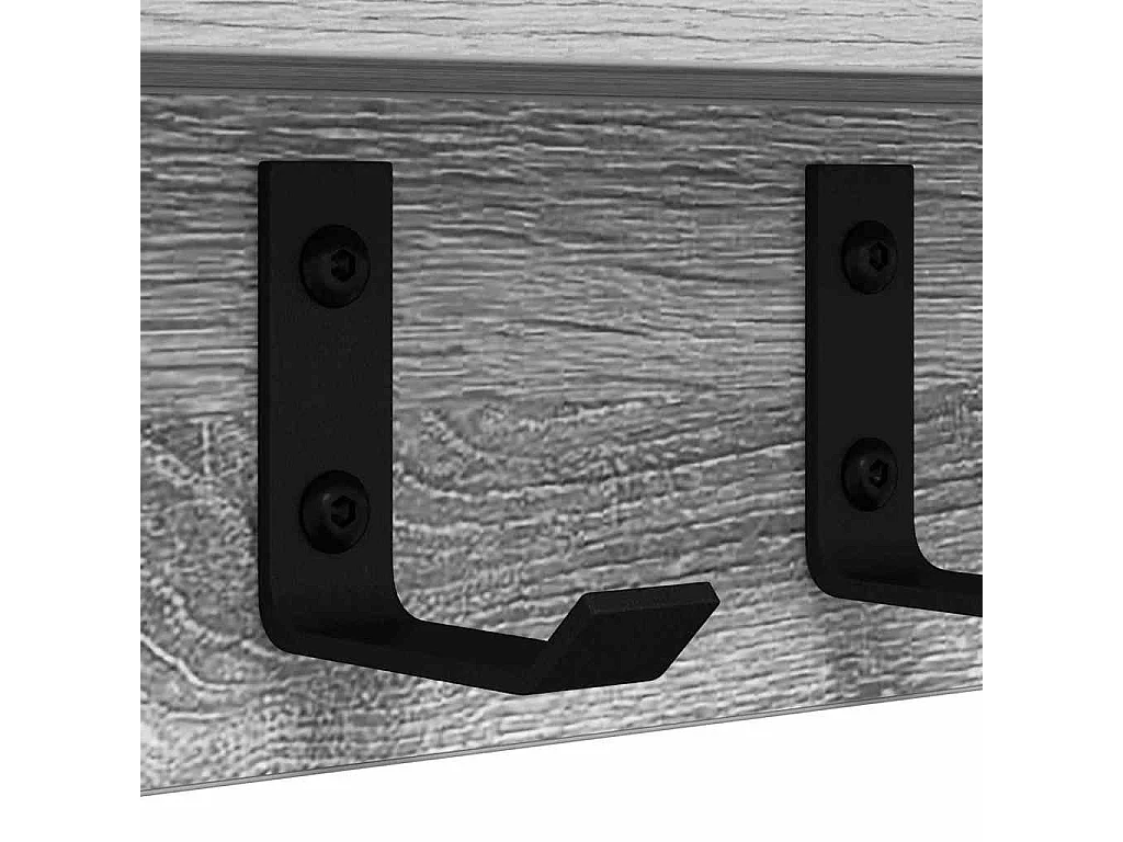 Perchero de pared Sonoma gris 40 x 10,5 x 10,5 cm