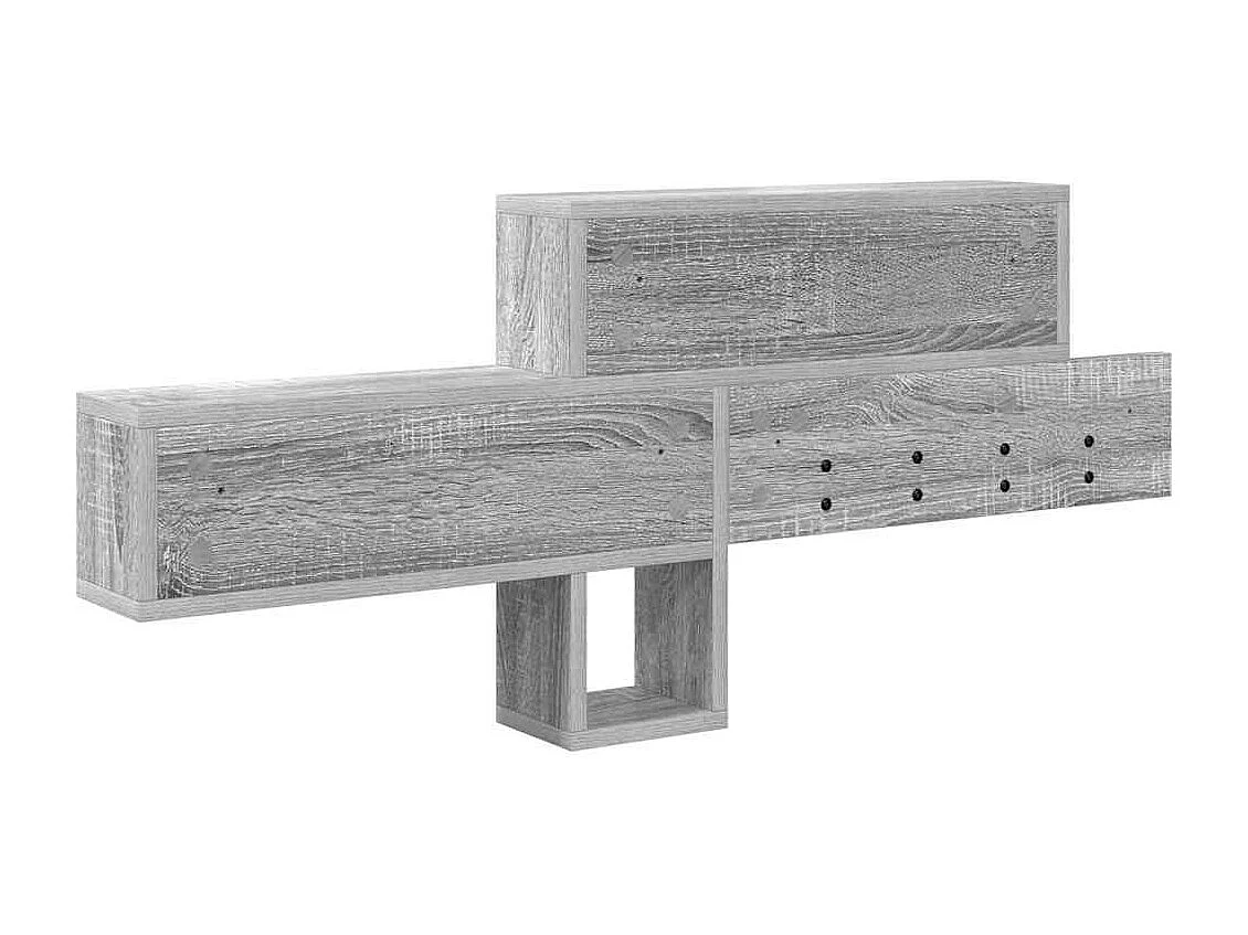 Perchero de pared con estante Sonoma, gris, 100 x 12 x 43,5 cm