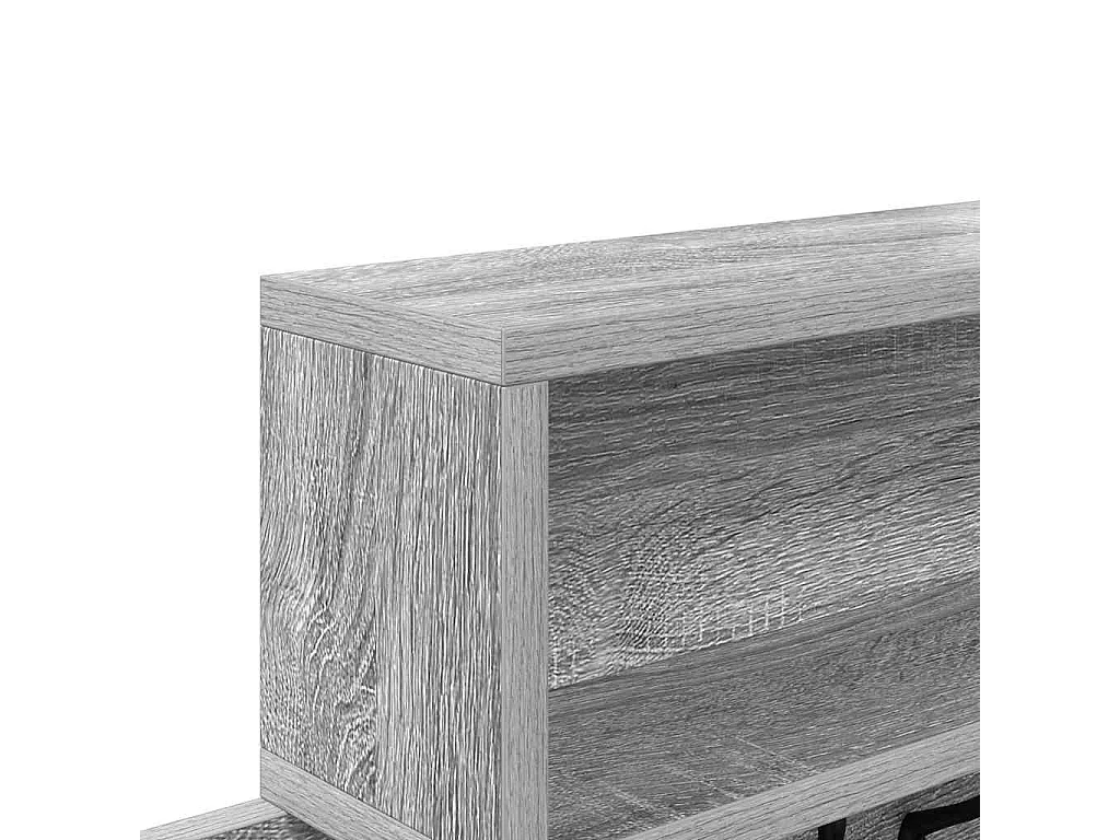 Perchero de pared con estante Sonoma, gris, 100 x 12 x 43,5 cm