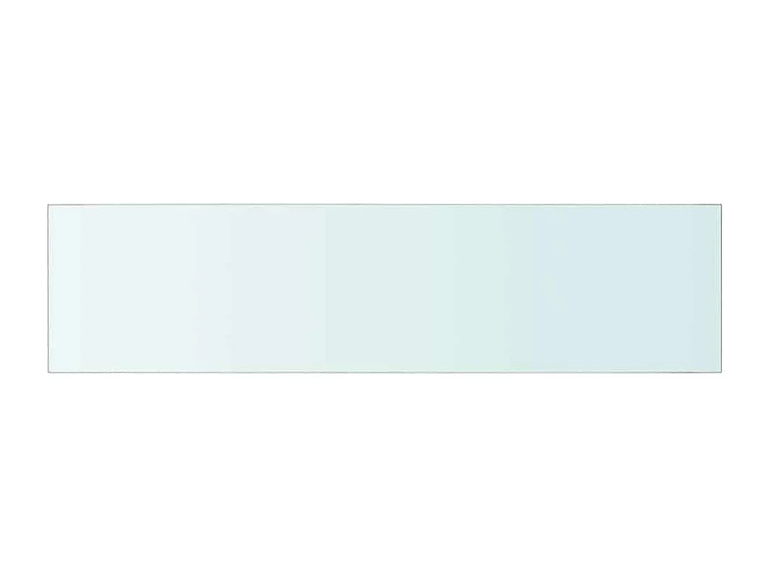 Panneaux d'étagère 2 pcs Verre Transparent 80 x 20 cm