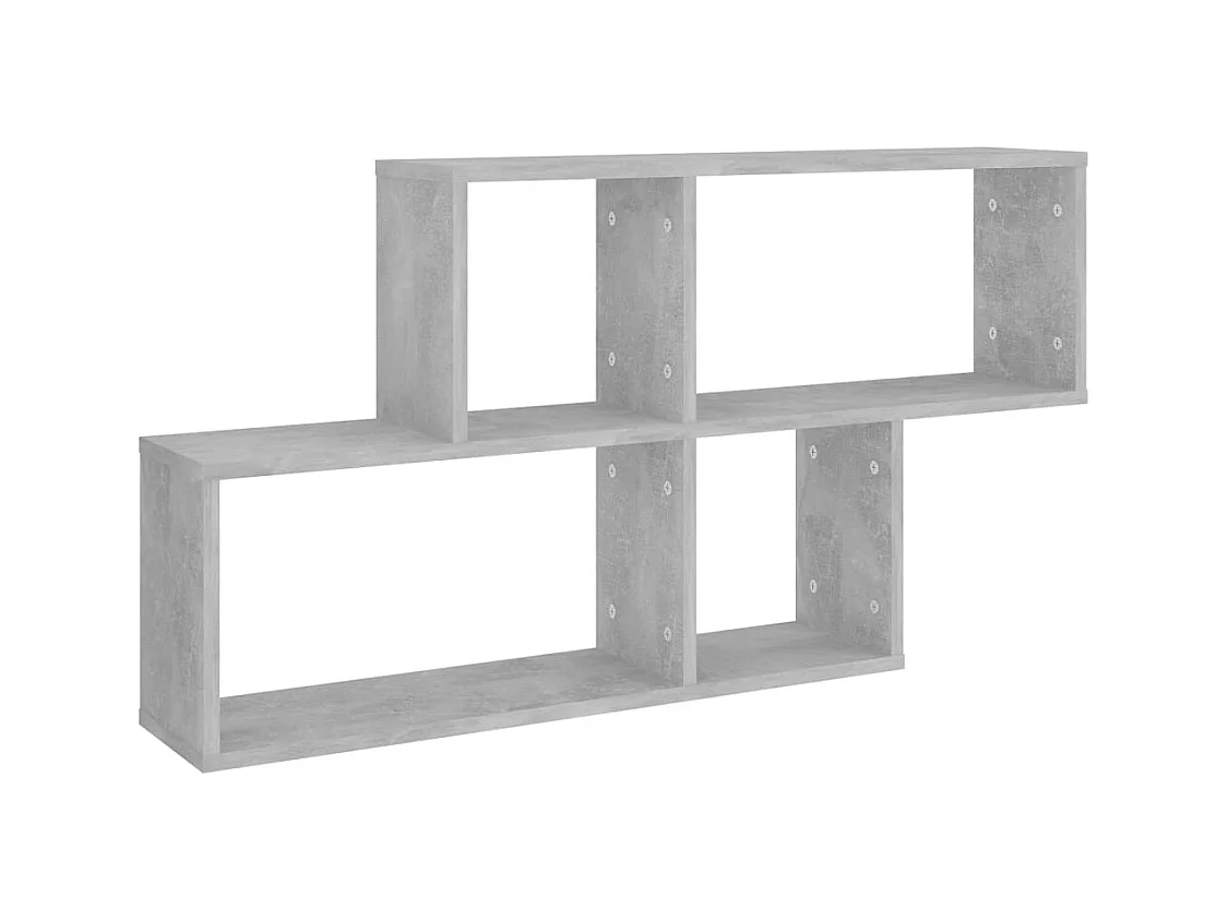 Estante de pared de hormigón gris 100x18x53 cm Madera de ingeniería