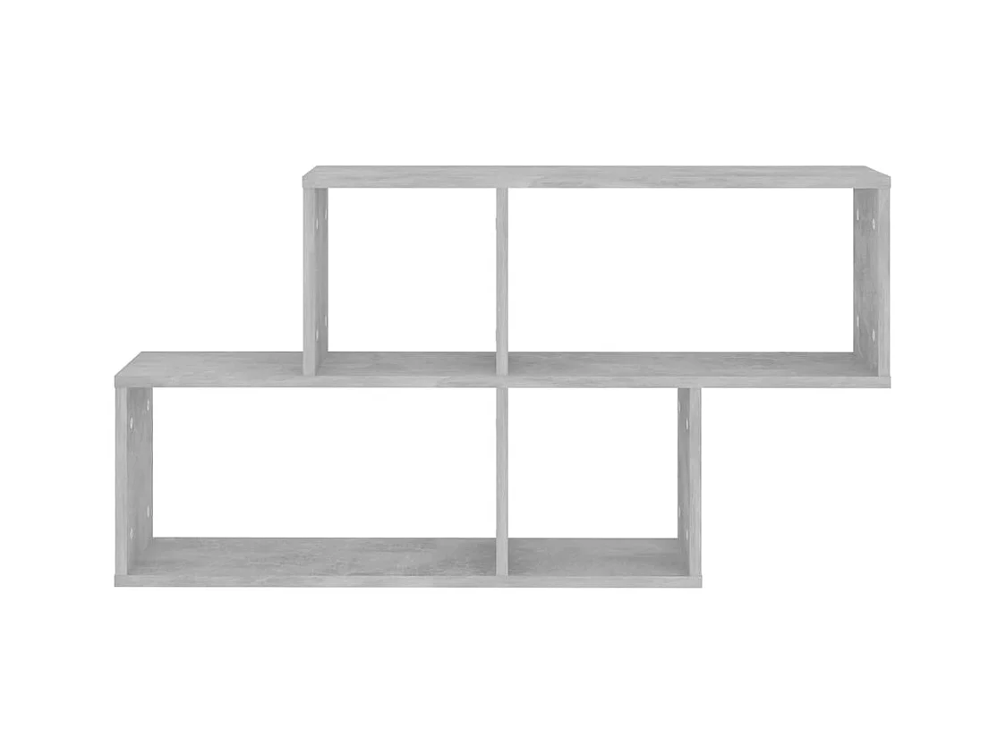 Estante de pared de hormigón gris 100x18x53 cm Madera de ingeniería