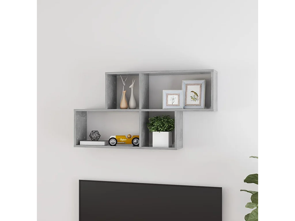 Étagère murale Gris béton 100x18x53 cm Bois d’ingénierie