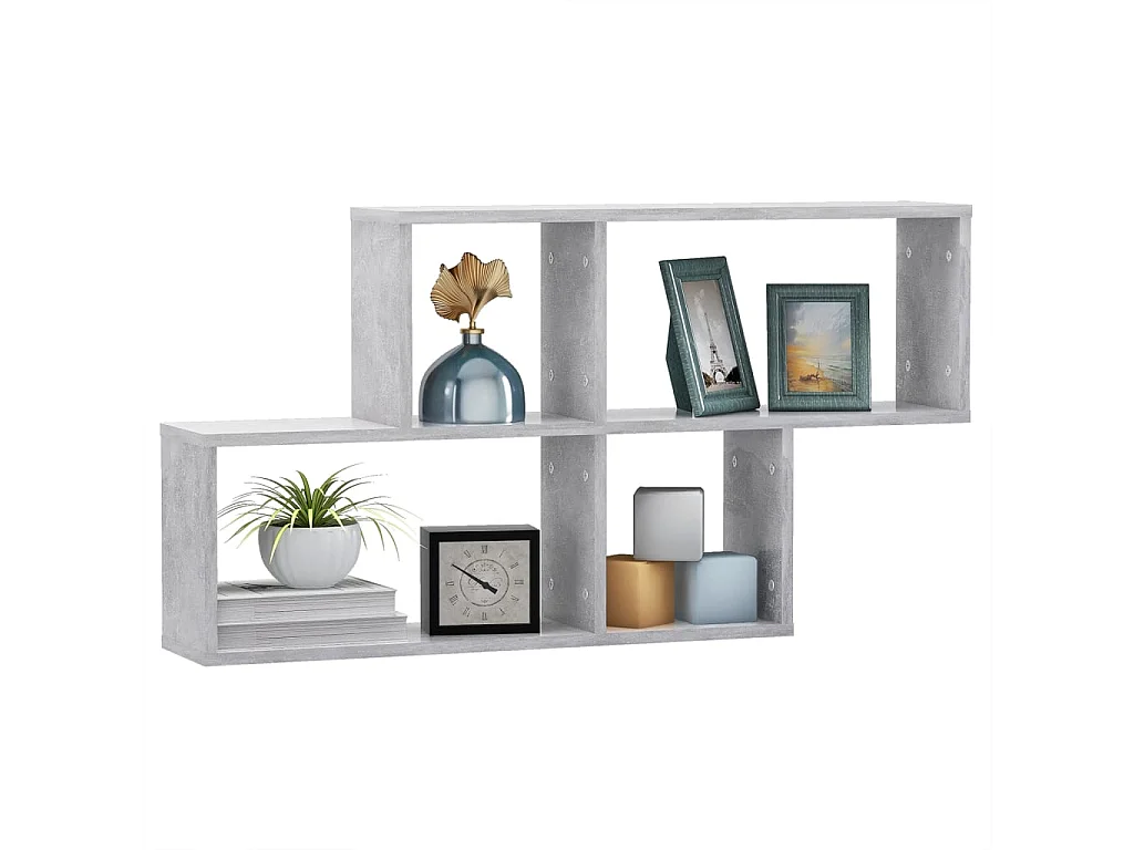 Étagère murale Gris béton 100x18x53 cm Bois d’ingénierie