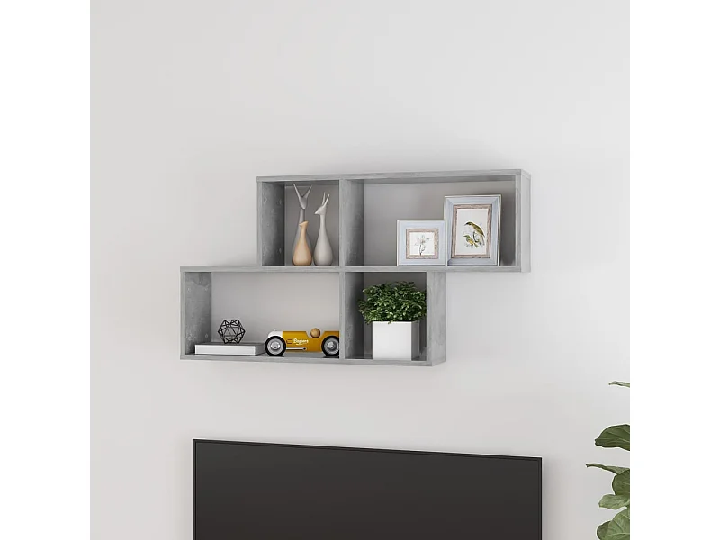 Étagère murale Gris béton 100x18x53 cm Bois d’ingénierie