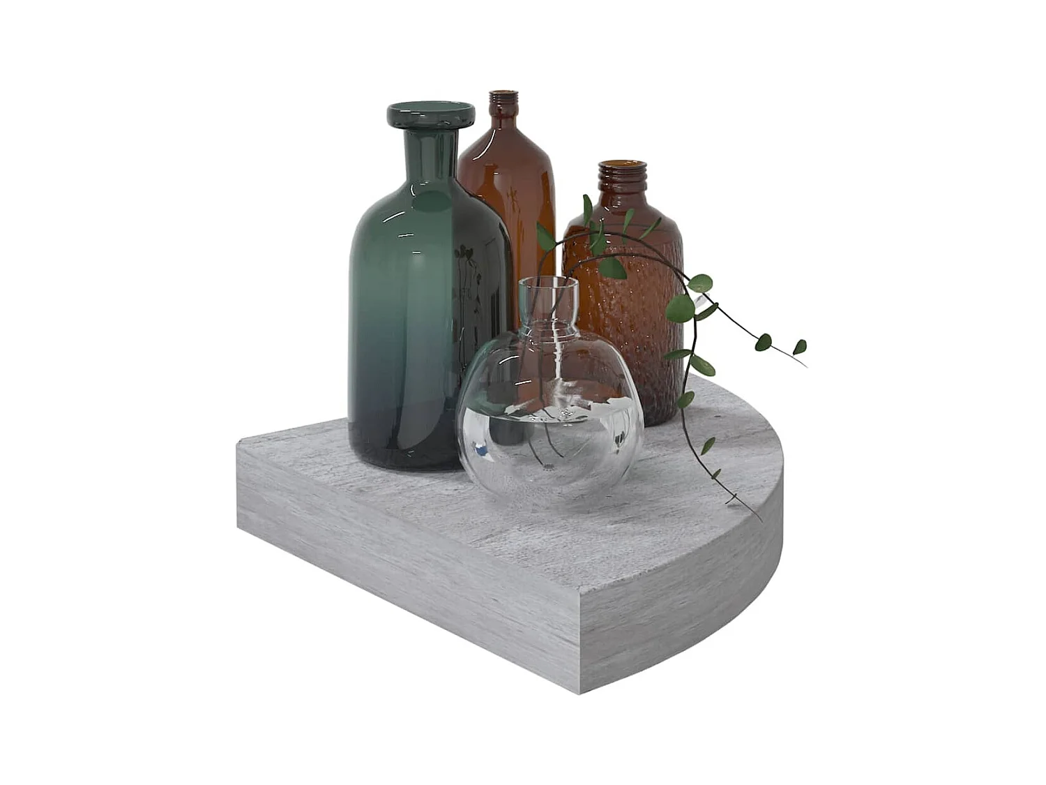 Betongrijze wandhoekplank 25x25x3,8 cm MDF