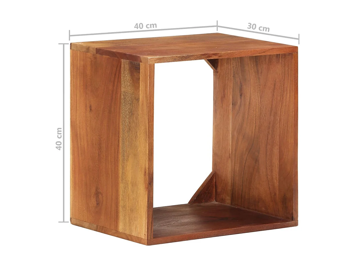 Étagère murale 40x30x40 cm Bois d'acacia solide