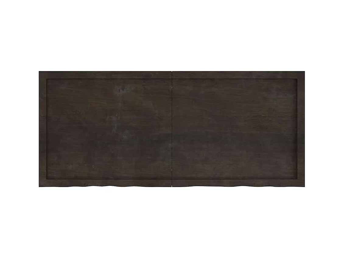 Estante de pared marrón oscuro fabricado en madera maciza de roble tratada