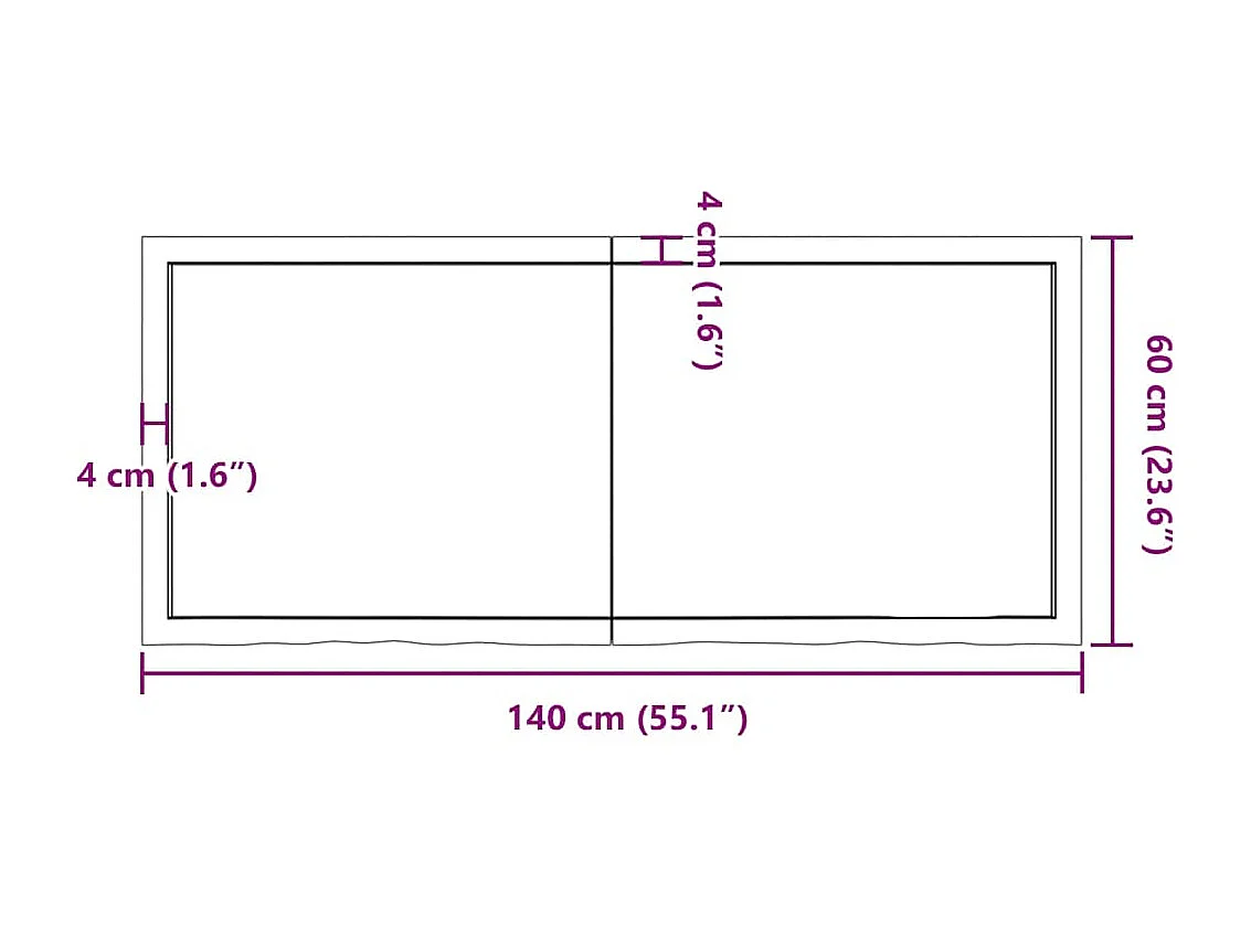 Estante de pared marrón oscuro fabricado en madera maciza de roble tratada