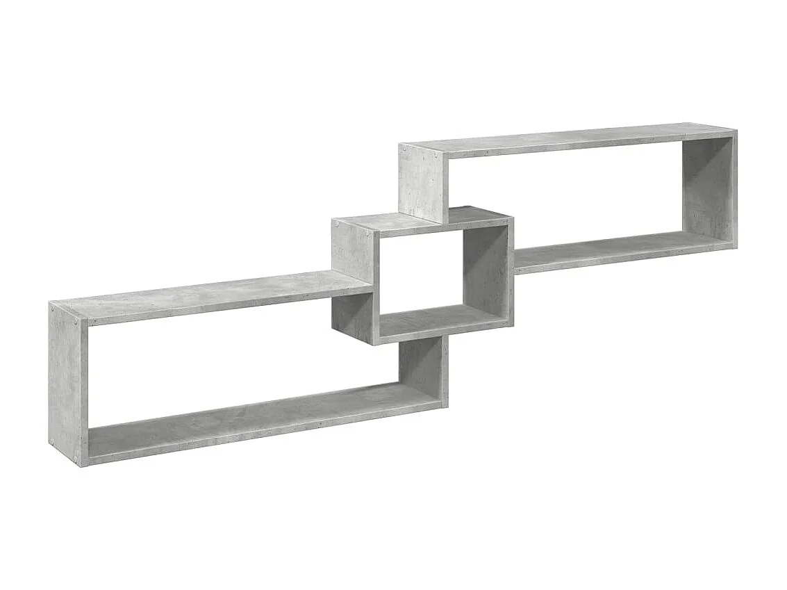 Armario de pared 158x18x53 cm madera de ingeniería gris hormigón