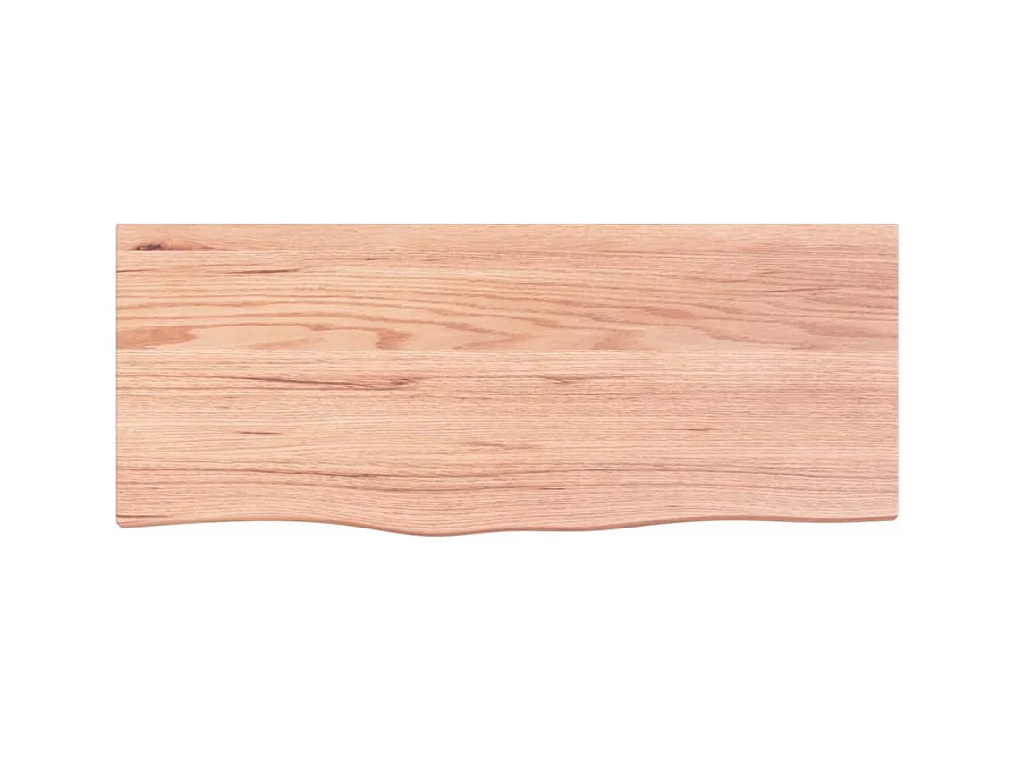 Lichtbruine wandplank 100x40x2cm massief behandeld eikenhout