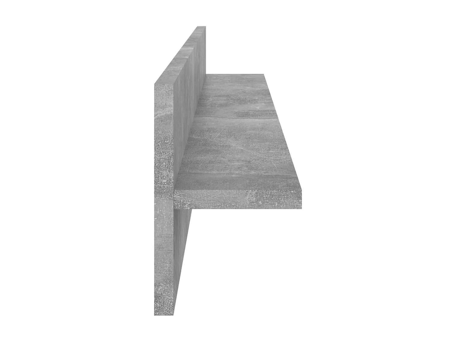 Étagères murales 2pcs Gris béton 80x11,5x18cm bois d'ingénierie