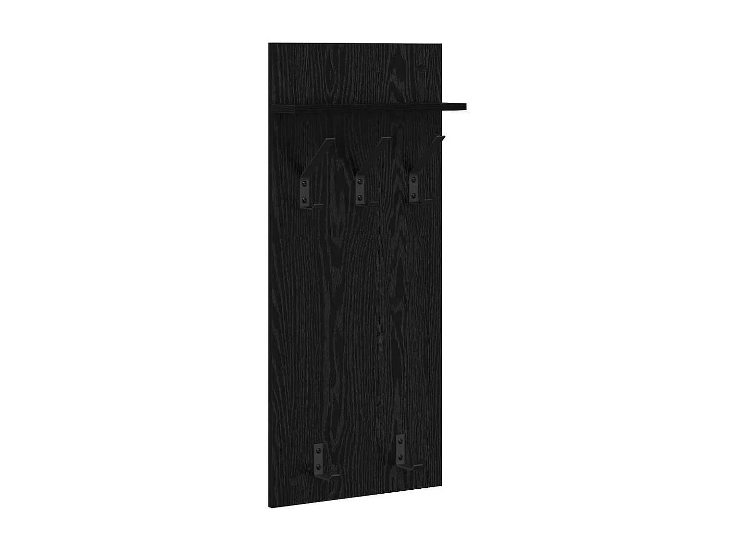 Porte-manteau mural avec étagère Chêne noir 90 x 40 x 10 cm