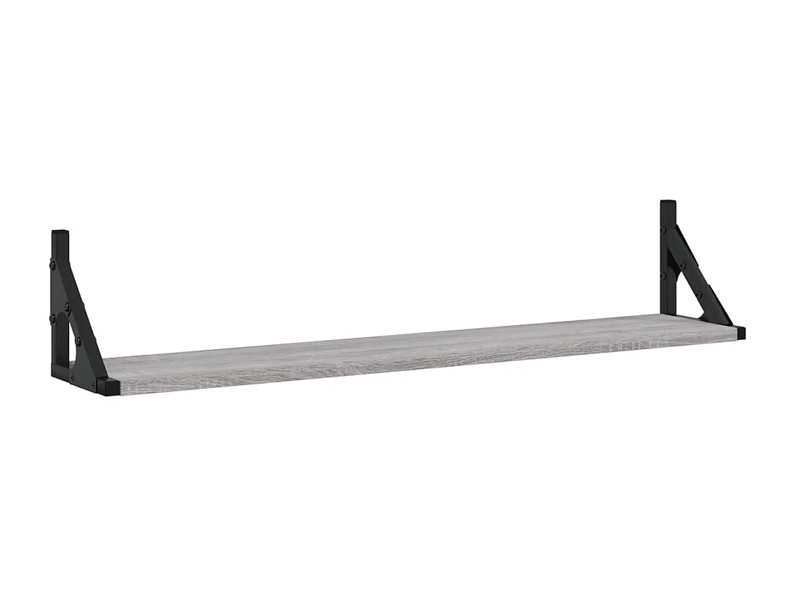 Étagères murales 2pcs Sonoma gris 80x15x15,5 cm Bois ingénierie