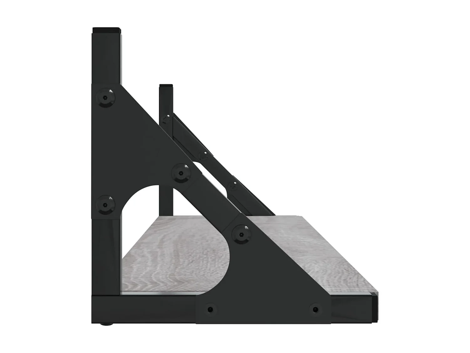 Étagères murales 2pcs Sonoma gris 80x15x15,5 cm Bois ingénierie