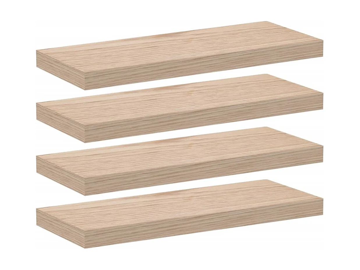 Mensole sospese 4 pezzi 60x23,5x4 cm in legno ingegnerizzato