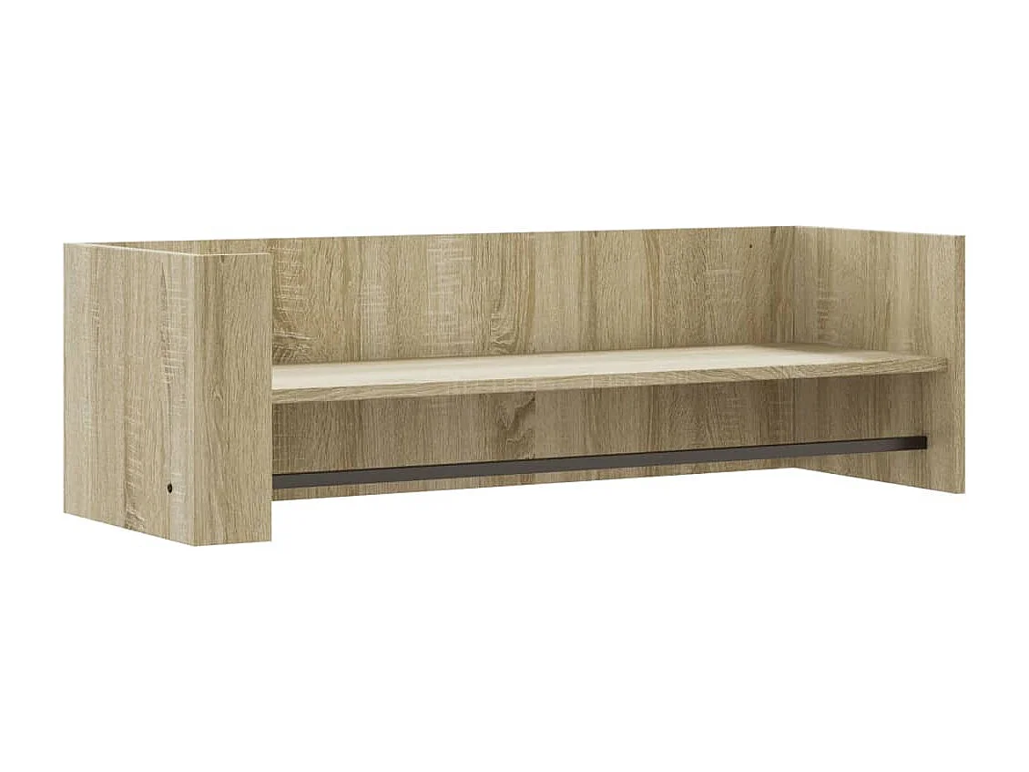 Estante de pared de roble Sonoma 100x35x30,5 cm madera de ingeniería