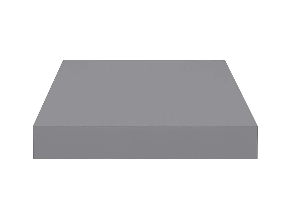 Mensole da parete sospese 4 pezzi grigio 23x23,5x3,8 cm MDF