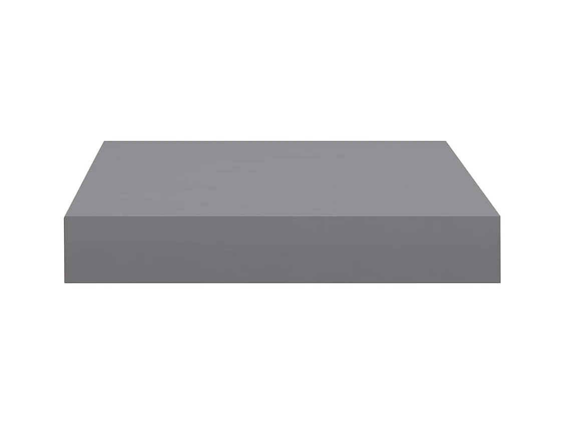 Mensole da parete sospese 4 pezzi grigio 23x23,5x3,8 cm MDF