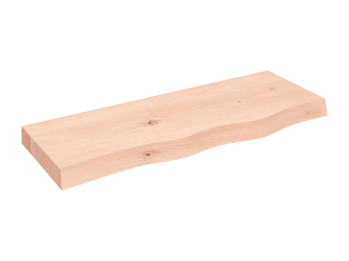Estante de pared 80x30x(2-6) cm madera maciza de roble sin tratar