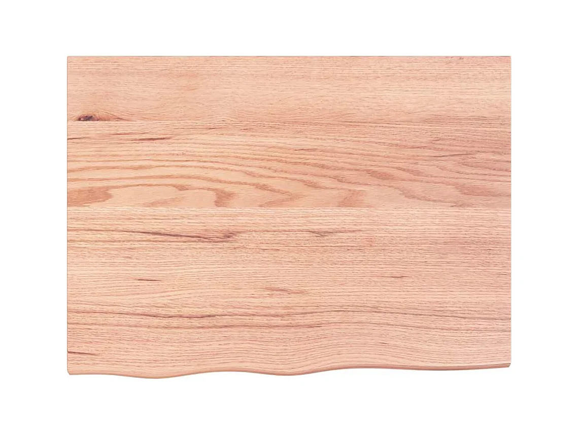 Mensola da parete marrone chiaro in legno massello di rovere trattato