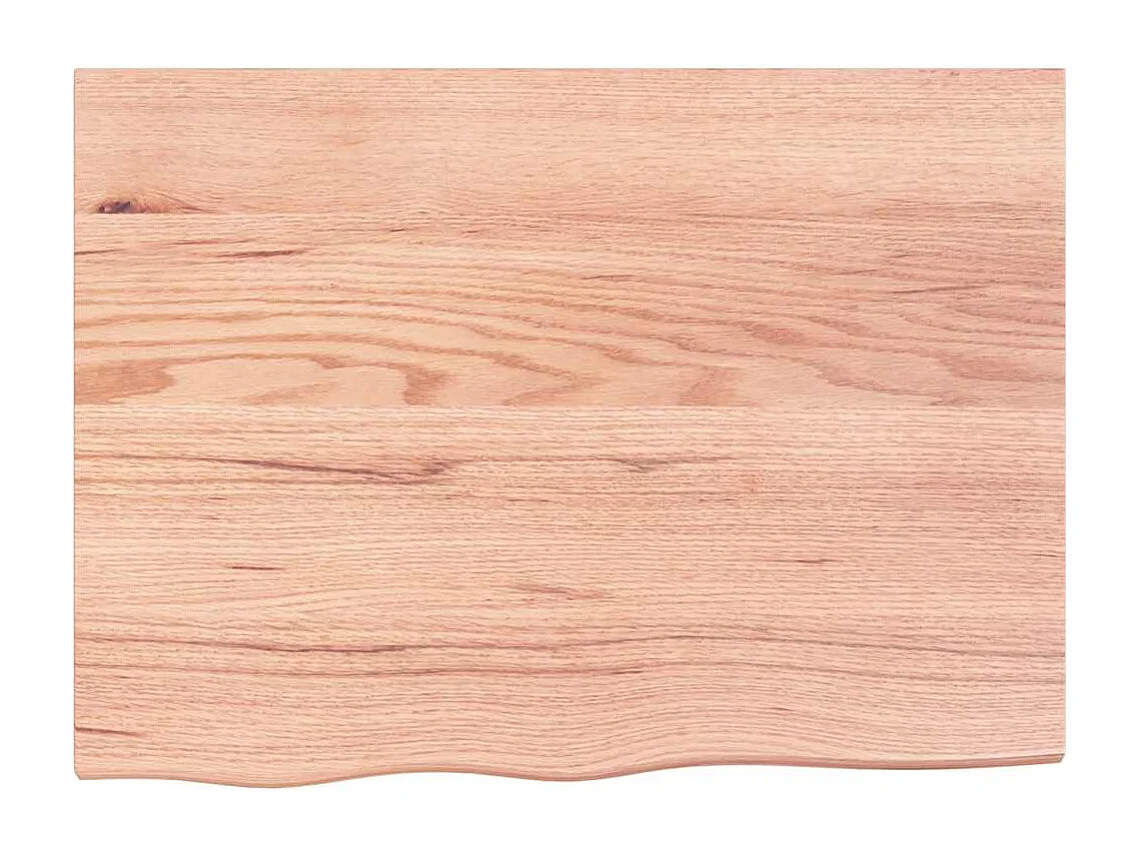 Étagère murale marron clair bois chêne massif traité