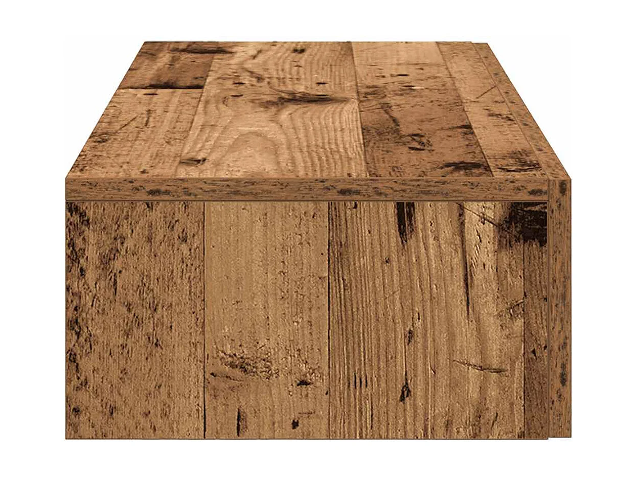 Étagère murale avec tiroirs vieux bois bois d'ingénierie