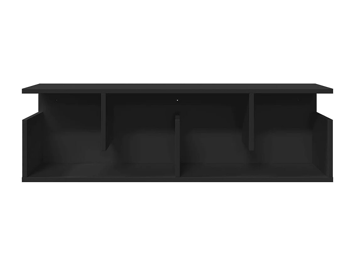 Wandkast 100x20x30 cm zwart bewerkt hout