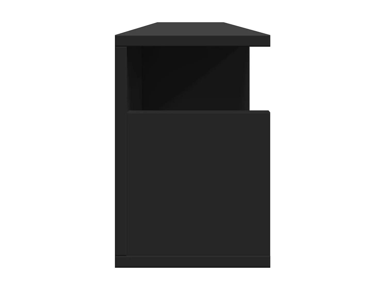 Mobiletto da parete 100x20x30 cm in legno ingegnerizzato nero