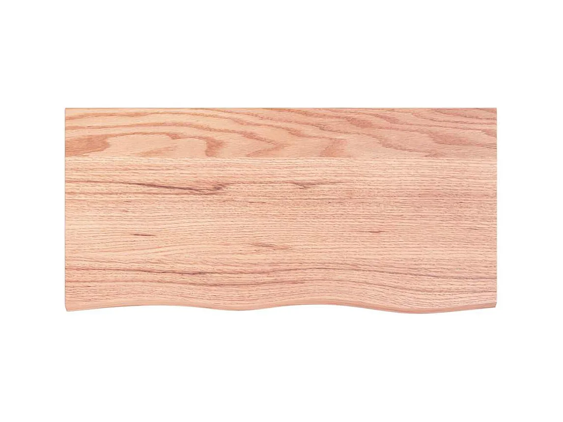 Mensola da parete marrone chiaro in legno massello di rovere trattato