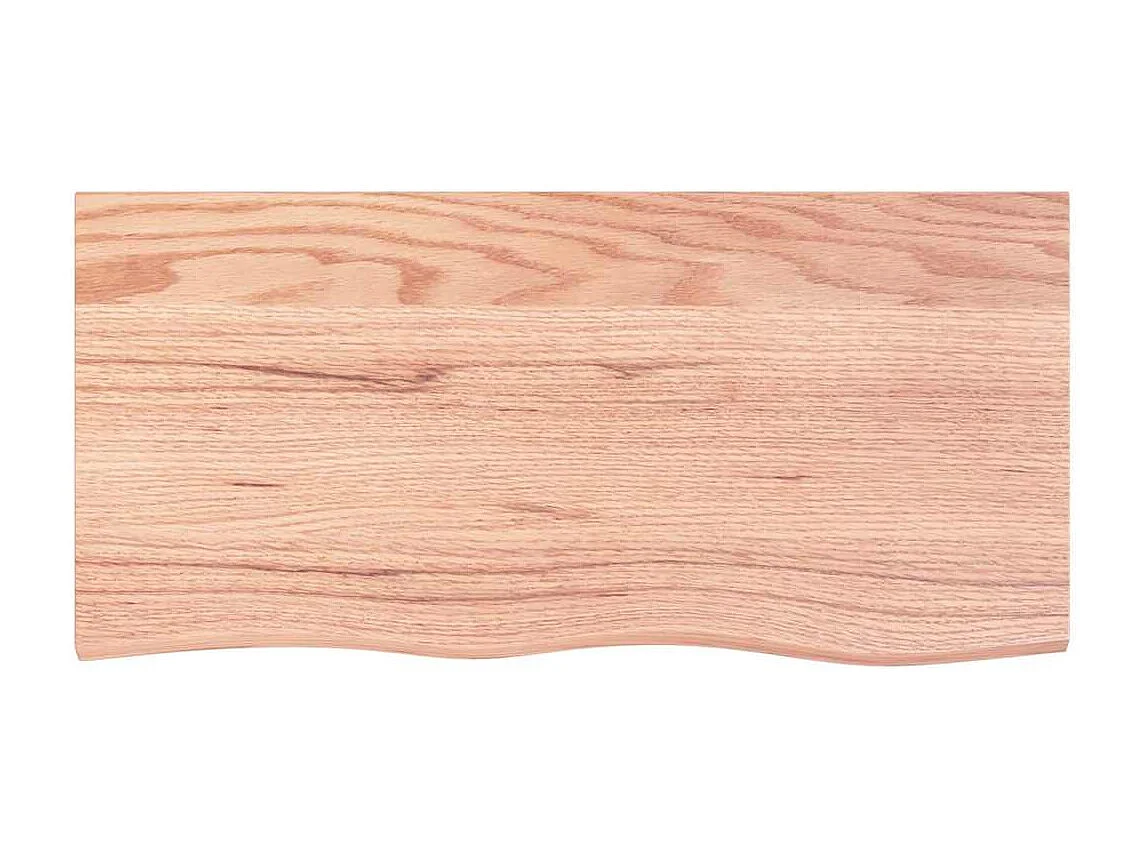 Lichtbruine wandplank van massief behandeld eikenhout