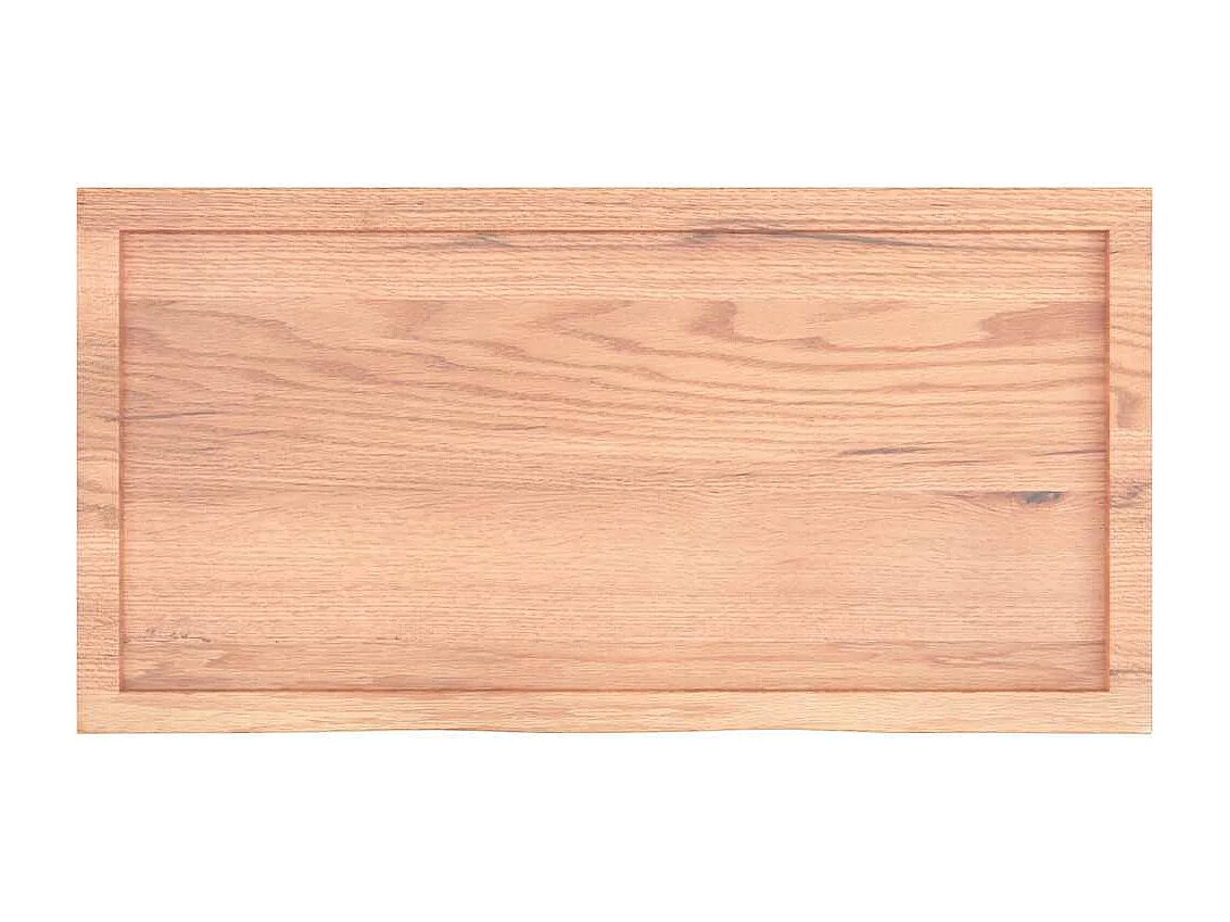 Lichtbruine wandplank van massief behandeld eikenhout