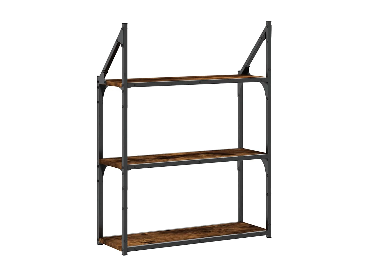 3-laags wandplank gerookt eiken 60x21x78,5 cm