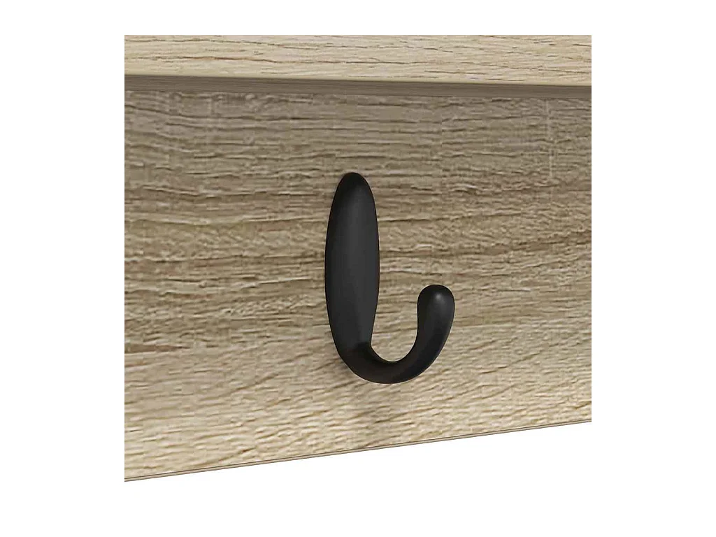 Perchero de pared de roble Sonoma 100 x 10,5 x 18 cm