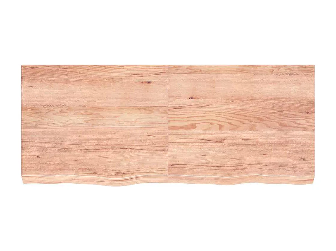 Lichtbruine wandplank van massief behandeld eikenhout